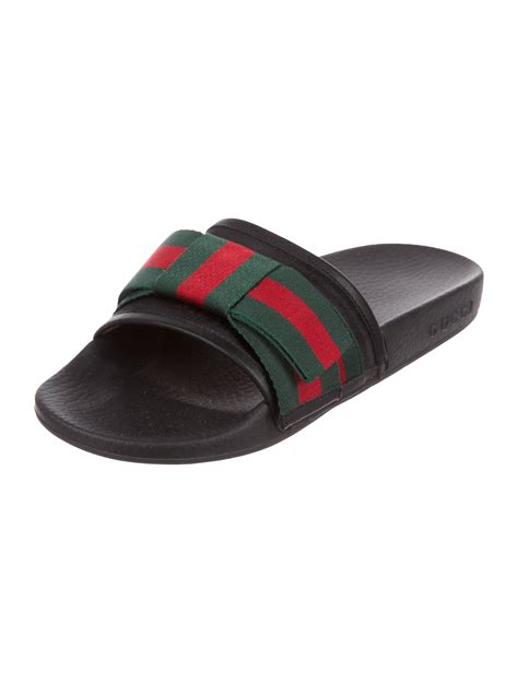 gucci satin slide with web bow cheap|Gucci Web Bow Satin & Rubber Slide .